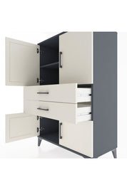 Hyperion Dolap 2 Raflı 2 Çekmeceli 4 Kapaklı 88x44x134 - S51M092V4B