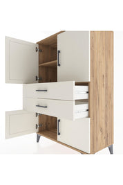 Hyperion Dolap 2 Raflı 2 Çekmeceli 4 Kapaklı 88x44x134 - S51M092V7B