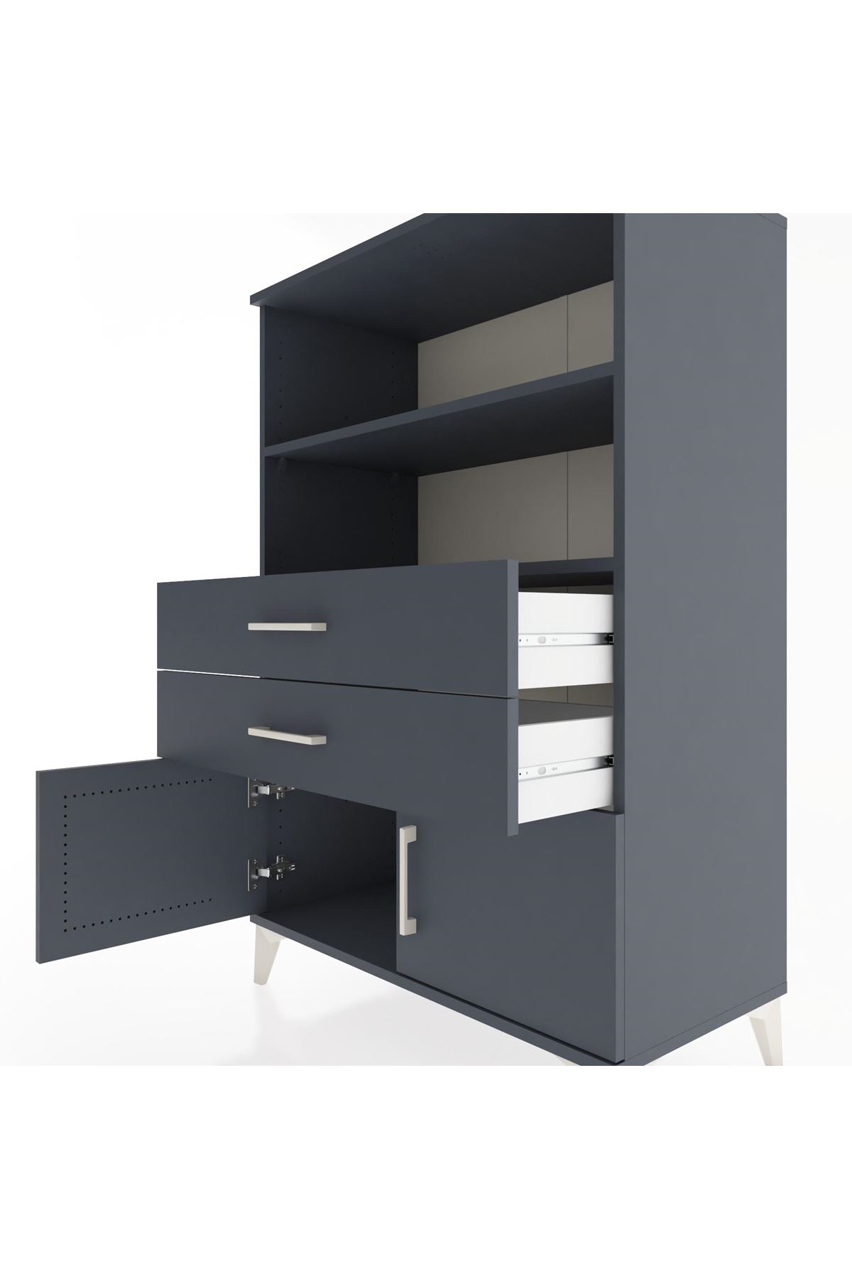 Hyperion Dolap 2 Raflı 2 Çekmeceli 2 Kapaklı 88x44x134 - S51M093V5B