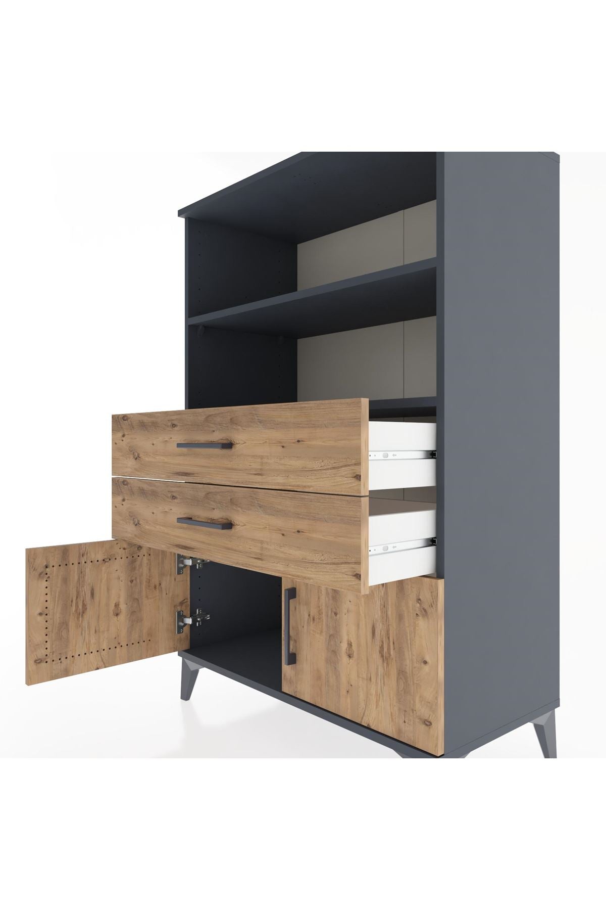 Hyperion Dolap 2 Raflı 2 Çekmeceli 2 Kapaklı 88x44x134 - S51M093V6B