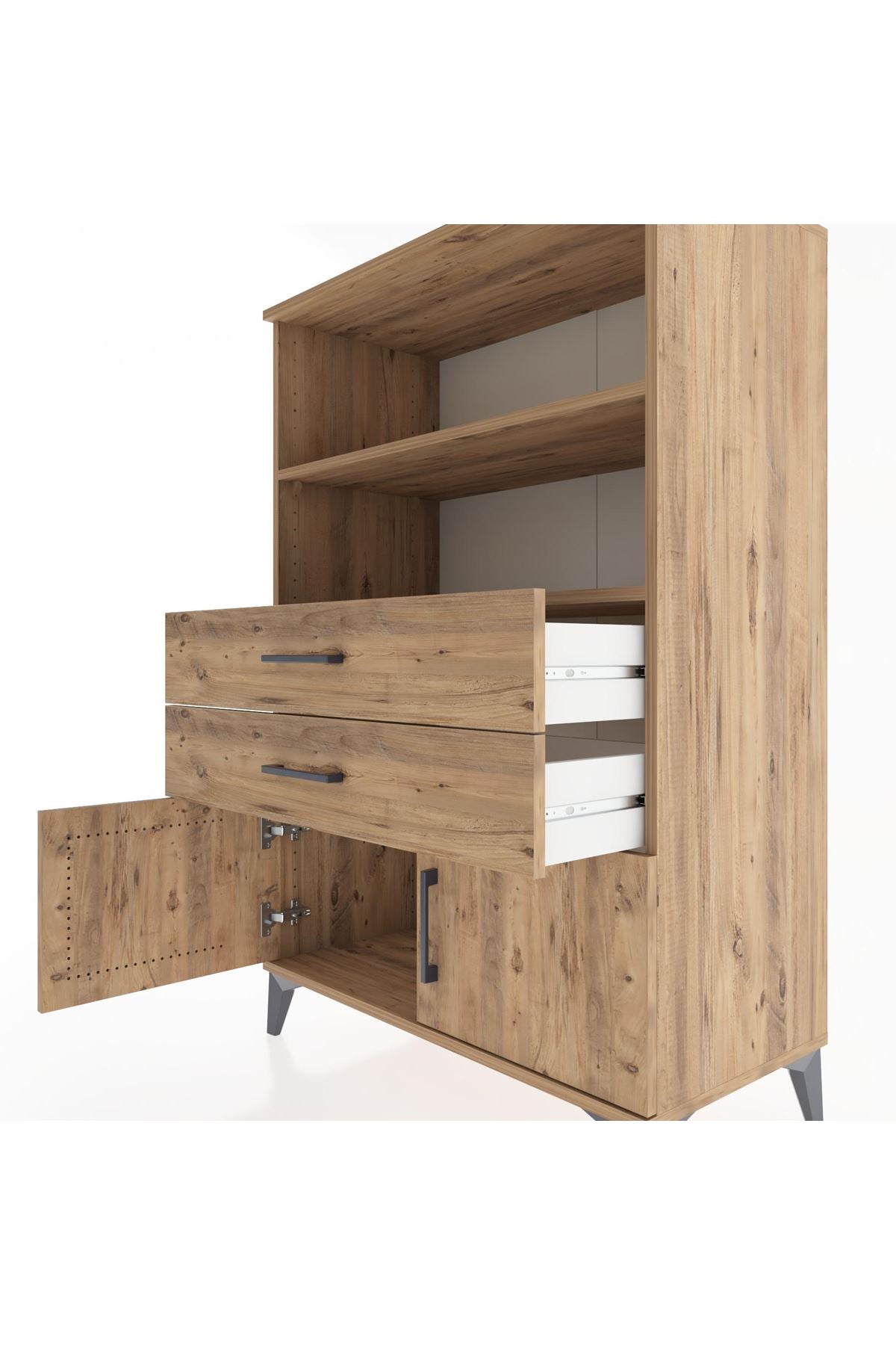 Hyperion Dolap 2 Raflı 2 Çekmeceli 2 Kapaklı 88x44x134 - S51M093V9B