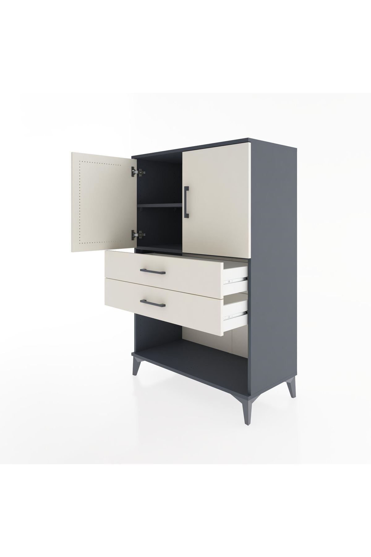 Hyperion Dolap 2 Raflı 2 Çekmeceli 2 Kapaklı 88x44x134 - S51M094V4B