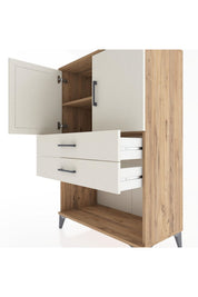 Hyperion Dolap 2 Raflı 2 Çekmeceli 2 Kapaklı 88x44x134 - S51M094V7B
