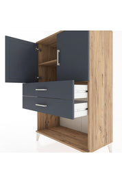 Hyperion Dolap 2 Raflı 2 Çekmeceli 2 Kapaklı 88x44x134 - S51M094V8B