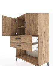 Hyperion Dolap 2 Raflı 2 Çekmeceli 2 Kapaklı 88x44x134 - S51M094V9B