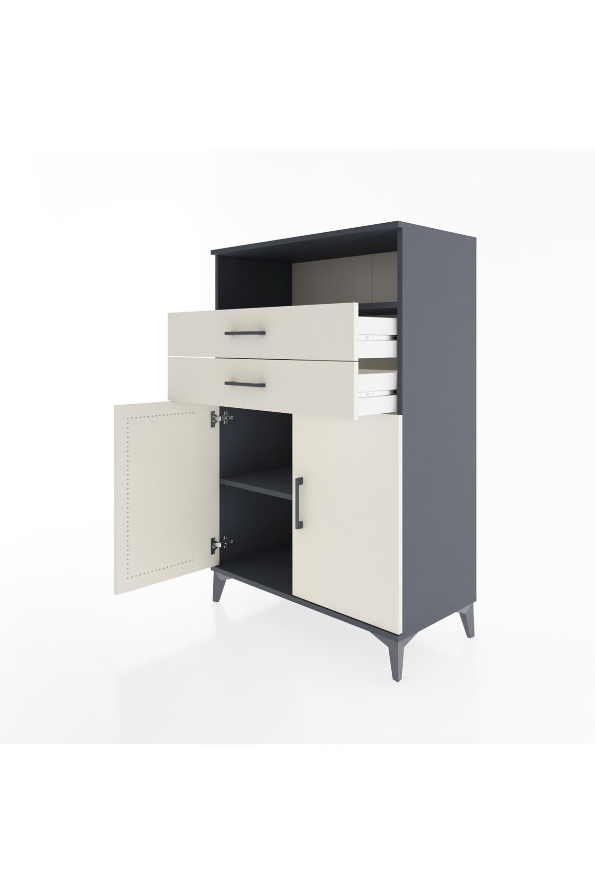 Hyperion Dolap 2 Raflı 2 Çekmeceli 2 Kapaklı 88x44x134 - S51M095V4B