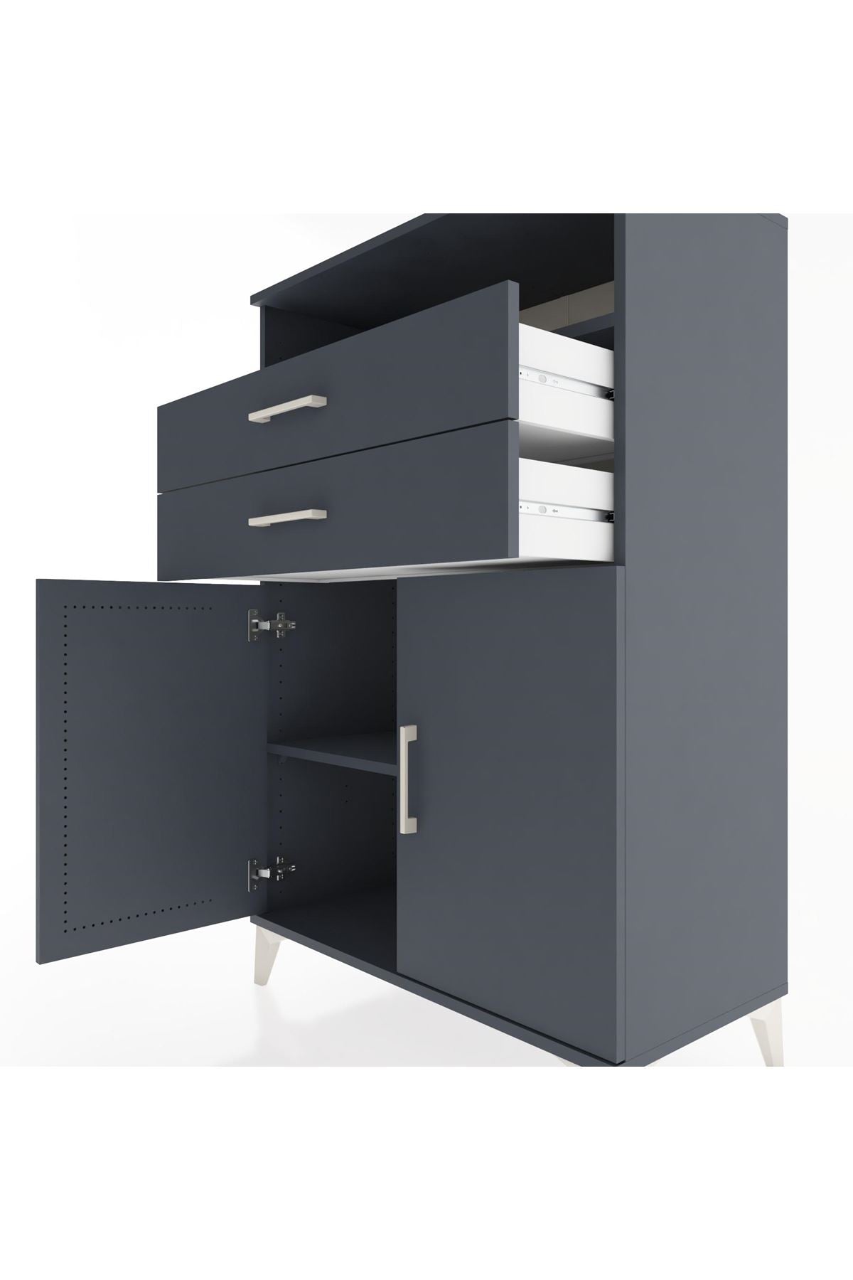 Hyperion Dolap 2 Raflı 2 Çekmeceli 2 Kapaklı 88x44x134 - S51M095V5B