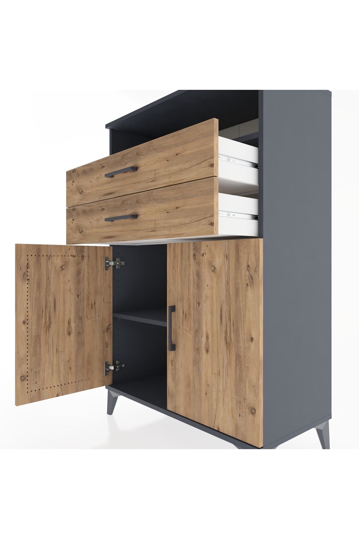 Hyperion Dolap 2 Raflı 2 Çekmeceli 2 Kapaklı 88x44x134 - S51M095V6B