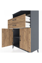 Hyperion Dolap 2 Raflı 2 Çekmeceli 2 Kapaklı 88x44x134 - S51M095V6B