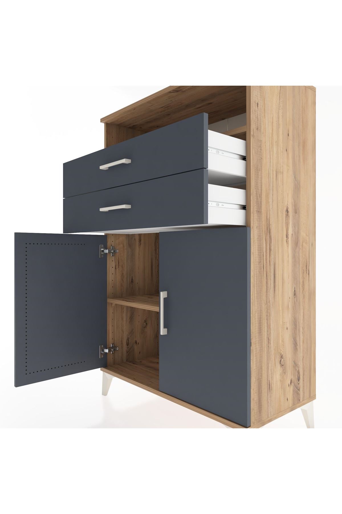 Hyperion Dolap 2 Raflı 2 Çekmeceli 2 Kapaklı 88x44x134 - S51M095V8B