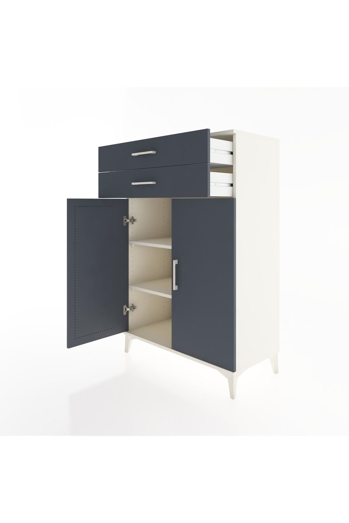 Hyperion Dolap 2 Raflı 2 Çekmeceli 2 Kapaklı 88x44x134 - S51M096V2B
