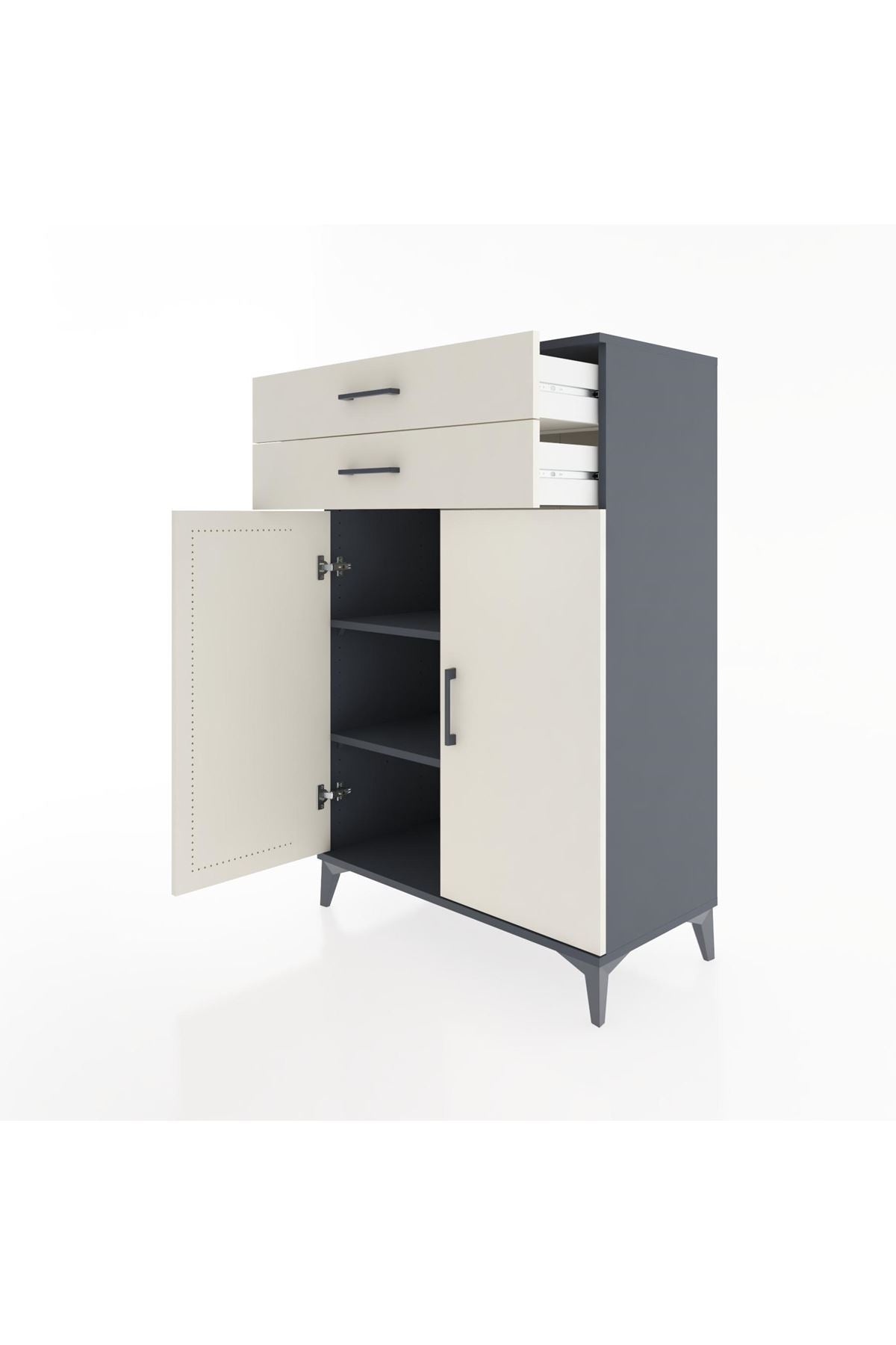 Hyperion Dolap 2 Raflı 2 Çekmeceli 2 Kapaklı 88x44x134 - S51M096V4B