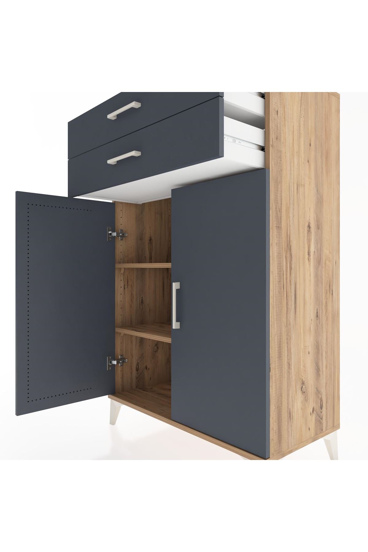 Hyperion Dolap 2 Raflı 2 Çekmeceli 2 Kapaklı 88x44x134 - S51M096V8B
