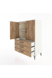 Hyperion Dolap 2 Raflı 3 Çekmeceli 2 Kapaklı 88x44x134 - S51M097V3B