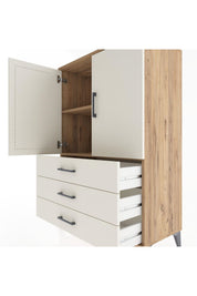 Hyperion Dolap 2 Raflı 3 Çekmeceli 2 Kapaklı 88x44x134 - S51M097V7B