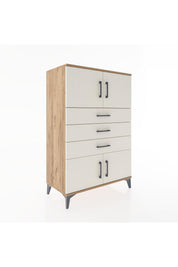 Hyperion Dolap Tek Raflı 3 Çekmeceli 4 Kapaklı 88x44x134 - S51M098V7B