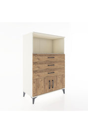 Hyperion Dolap Tek Raflı 3 Çekmeceli 2 Kapaklı 88x44x134 - S51M099V3B