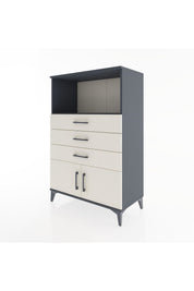 Hyperion Dolap Tek Raflı 3 Çekmeceli 2 Kapaklı 88x44x134 - S51M099V4B
