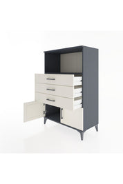 Hyperion Dolap Tek Raflı 3 Çekmeceli 2 Kapaklı 88x44x134 - S51M099V4B