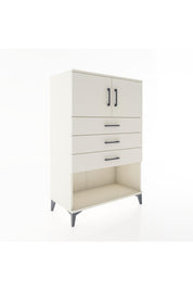 Hyperion Dolap Tek Raflı 3 Çekmeceli 2 Kapaklı 88x44x134 - S51M100V1B