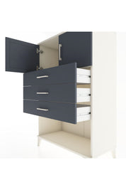 Hyperion Dolap Tek Raflı 3 Çekmeceli 2 Kapaklı 88x44x134 - S51M100V2B
