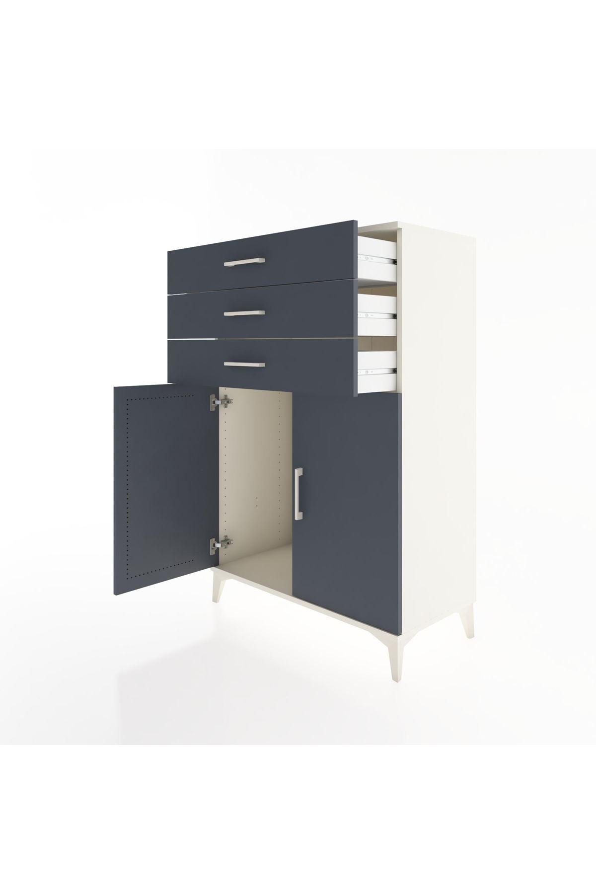 Hyperion Dolap 3 Çekmeceli 2 Kapaklı 88x44x134 - S51M101V2B