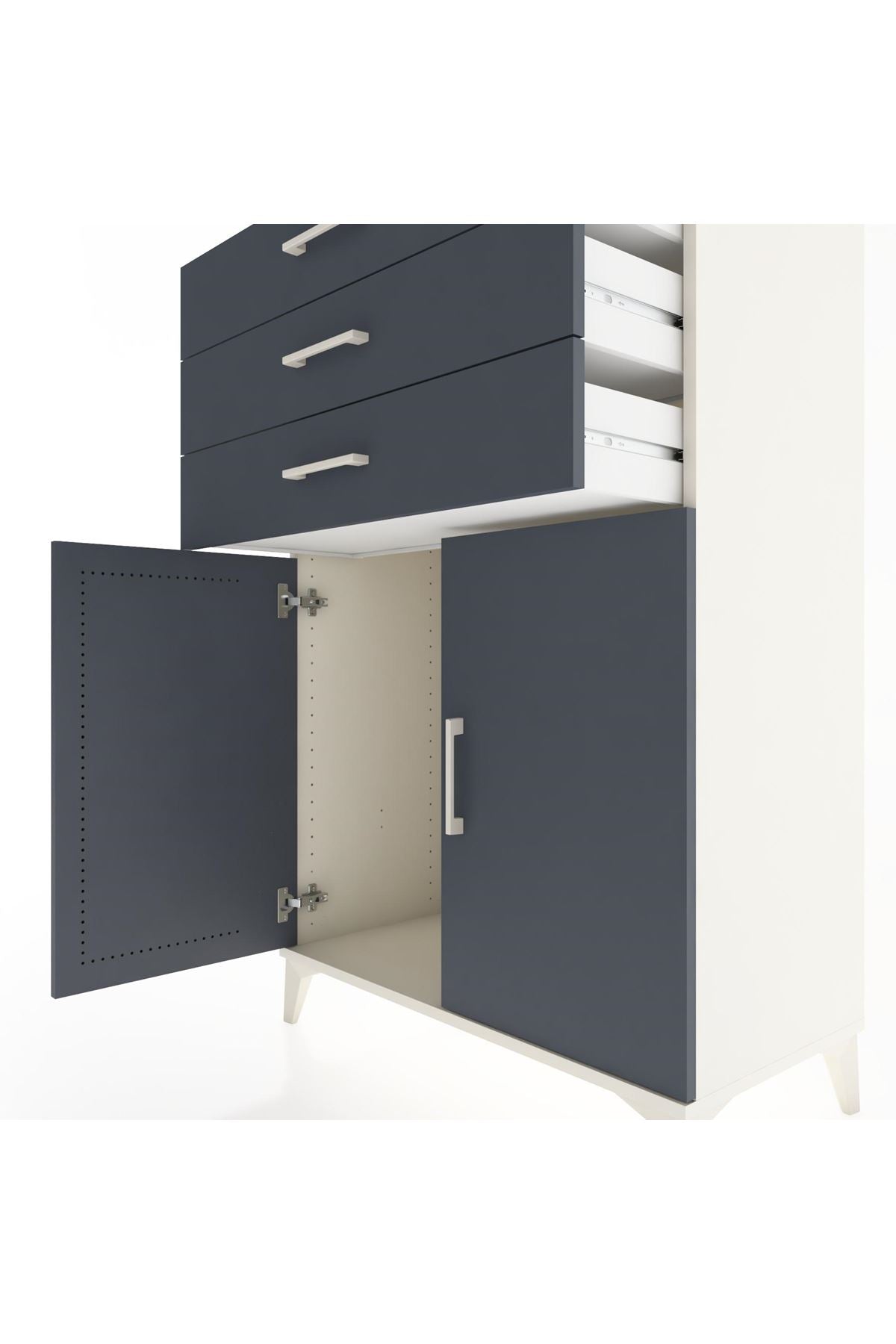 Hyperion Dolap 3 Çekmeceli 2 Kapaklı 88x44x134 - S51M101V2B