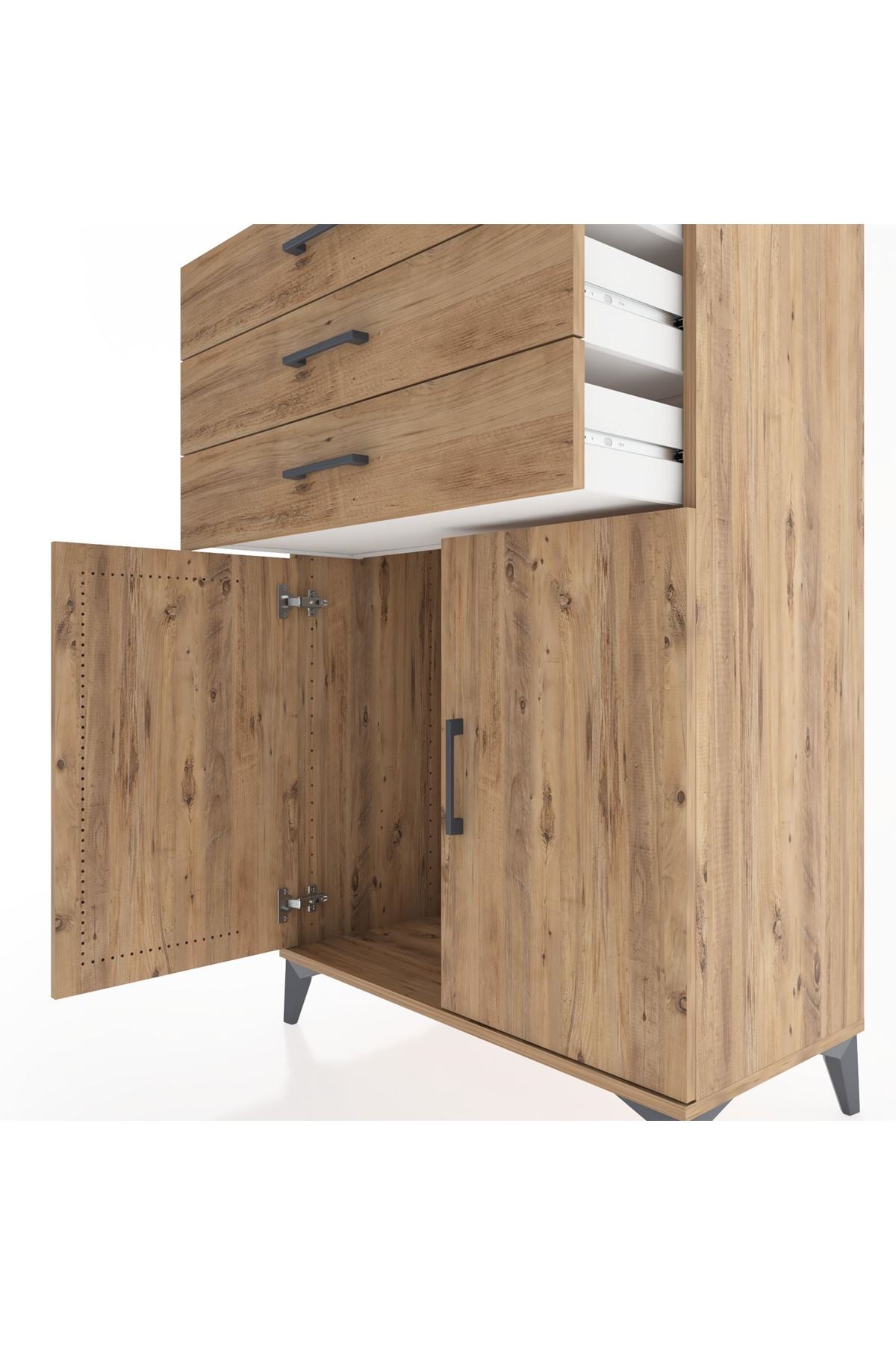 Hyperion Dolap 3 Çekmeceli 2 Kapaklı 88x44x134 - S51M101V9B
