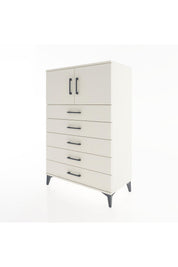 Hyperion Dolap Tek Raflı 5 Çekmeceli 2 Kapaklı 88x44x134 - S51M102V1B