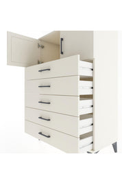 Hyperion Dolap Tek Raflı 5 Çekmeceli 2 Kapaklı 88x44x134 - S51M102V1B