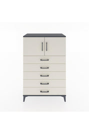 Hyperion Dolap Tek Raflı 5 Çekmeceli 2 Kapaklı 88x44x134 - S51M102V4B