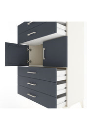 Hyperion Dolap Tek Raflı 5 Çekmeceli 2 Kapaklı 88x44x134 - S51M103V2B