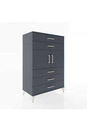 Hyperion Dolap Tek Raflı 5 Çekmeceli 2 Kapaklı 88x44x134 - S51M103V5B