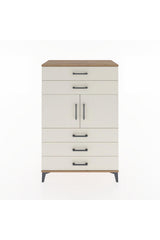 Hyperion Dolap Tek Raflı 5 Çekmeceli 2 Kapaklı 88x44x134