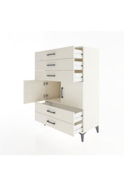 Hyperion Dolap Tek Raflı 5 Çekmeceli 2 Kapaklı 88x44x134 - S51M104V1B