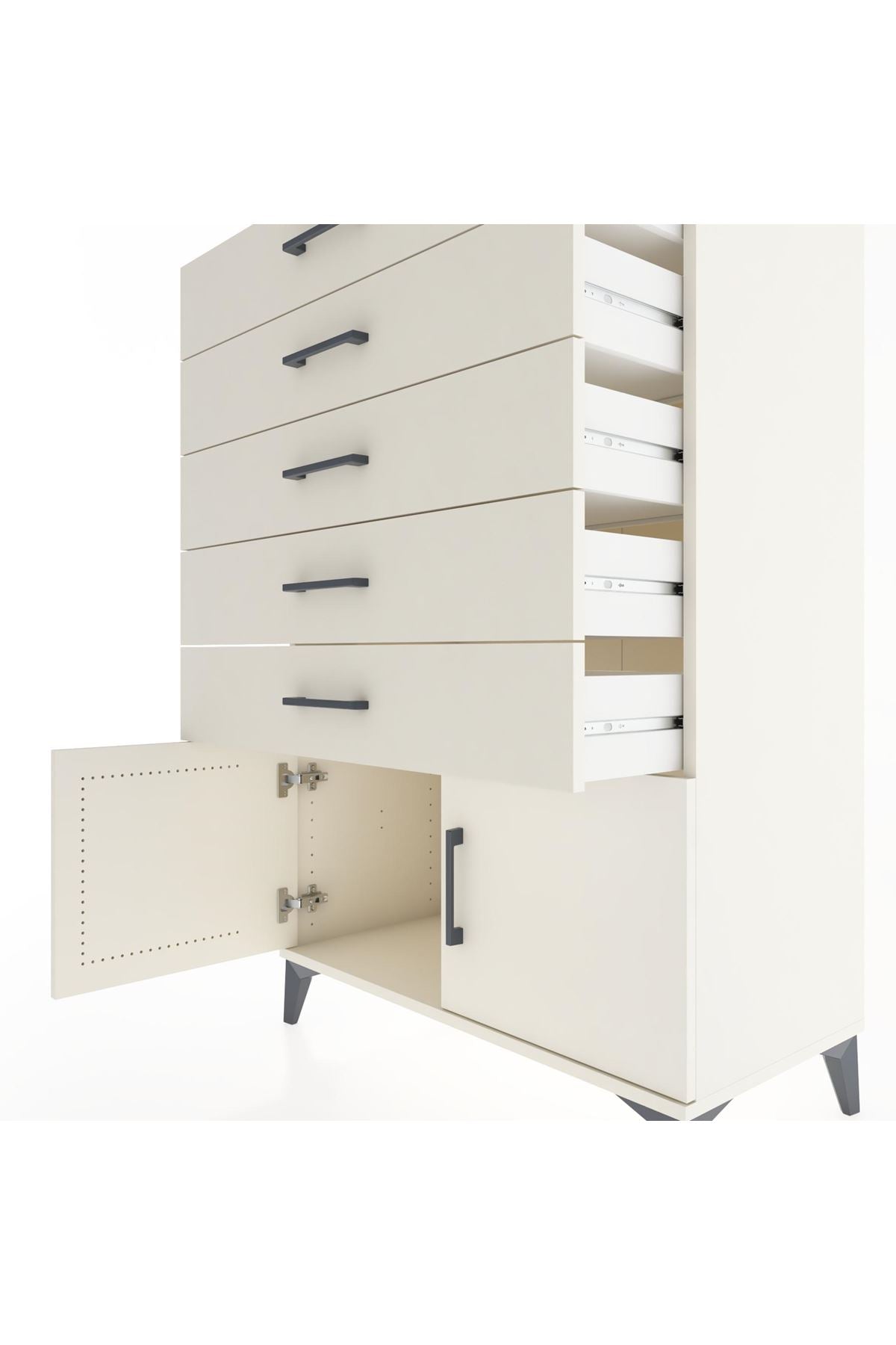 Hyperion Dolap 5 Çekmeceli 2 Kapaklı 88x44x134 - S51M105V1B