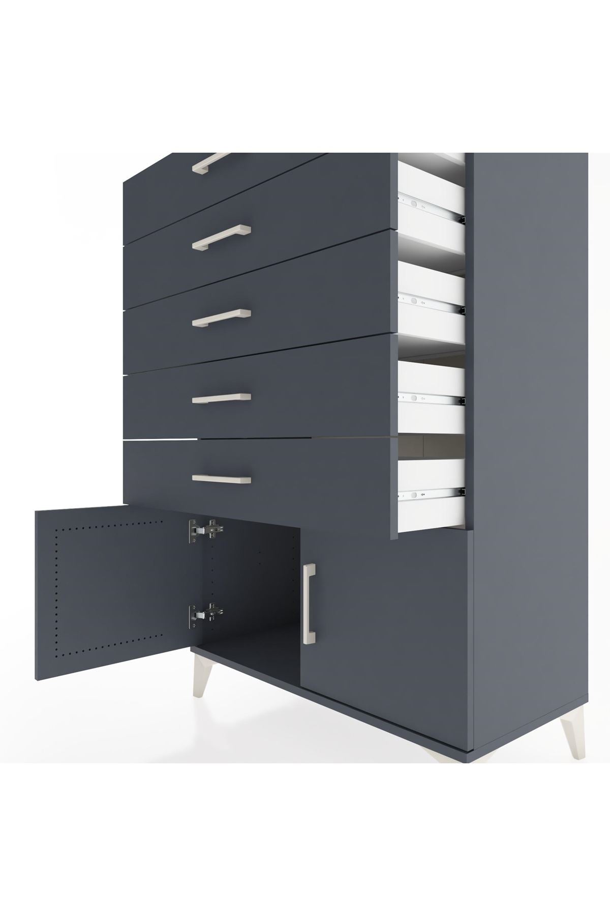 Hyperion Dolap 5 Çekmeceli 2 Kapaklı 88x44x134 - S51M105V5B