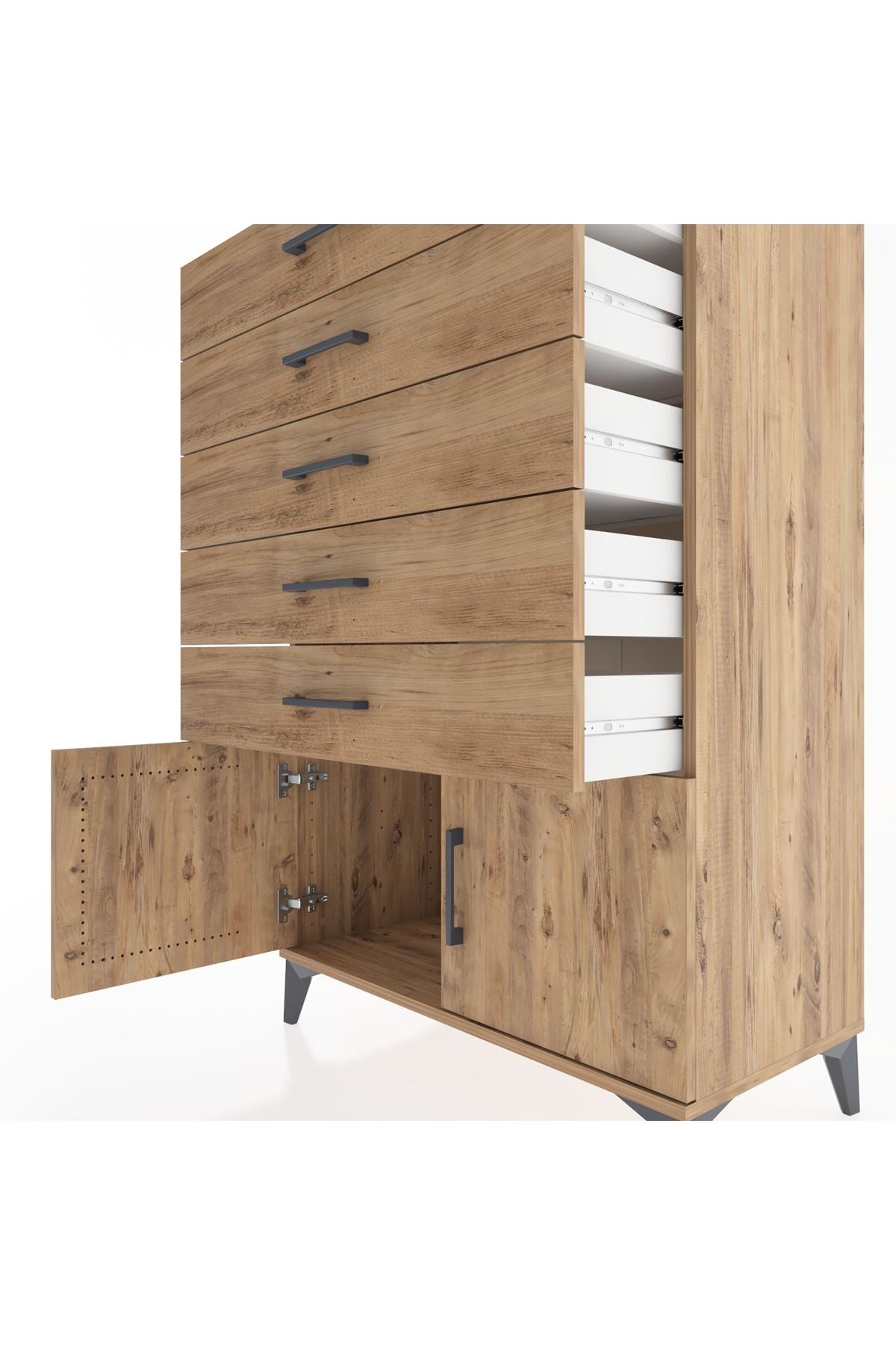 Hyperion Dolap 5 Çekmeceli 2 Kapaklı 88x44x134 - S51M105V9B