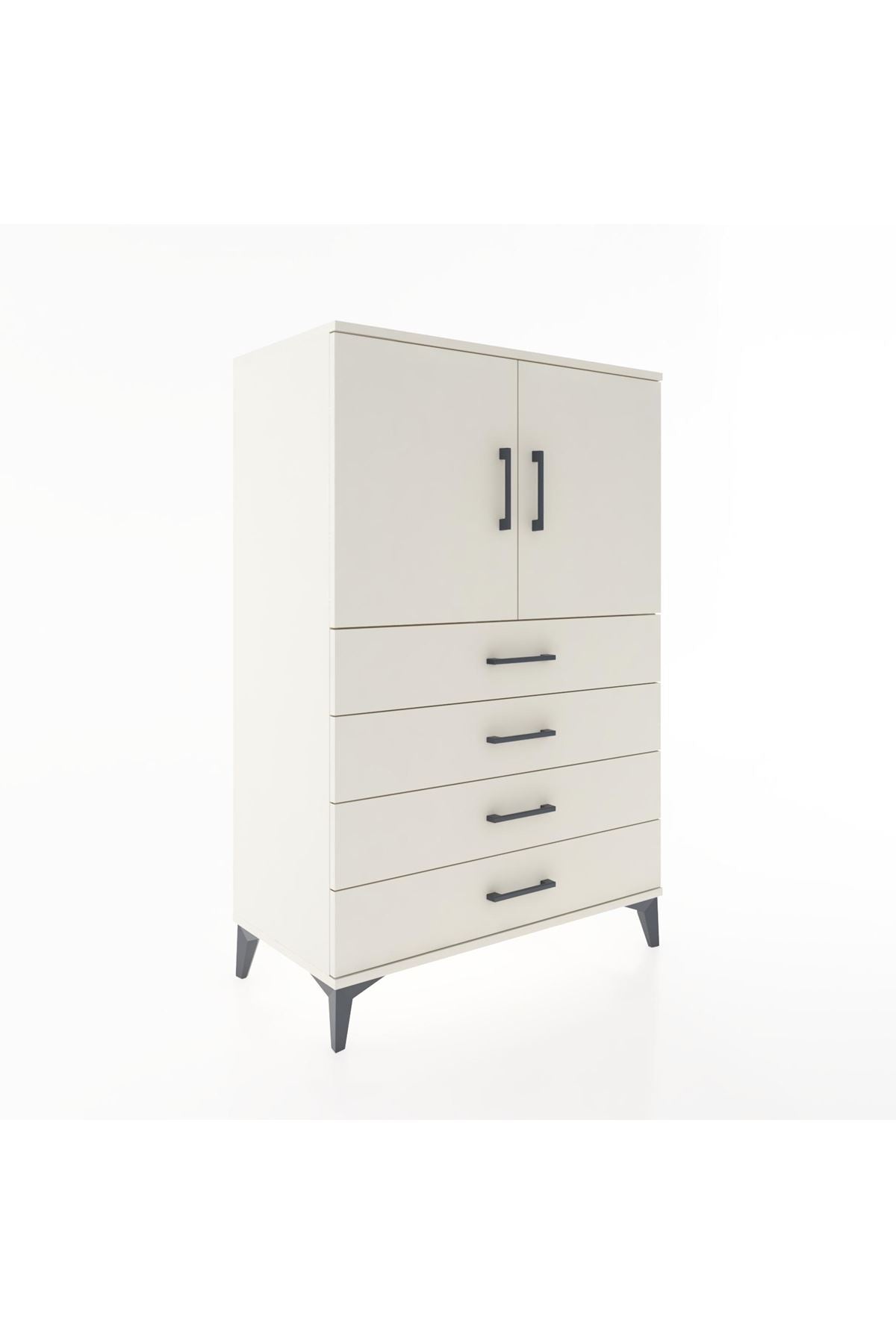 Hyperion Dolap 2 Raflı 4 Çekmeceli 2 Kapaklı 88x44x134 - S51M106V1B