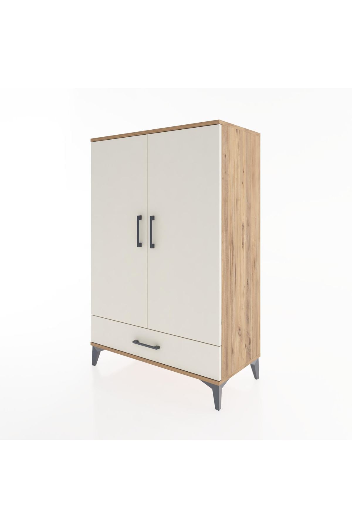 Hyperion Dolap 3 Raflı Tek Çekmeceli 2 Kapaklı 88x44x134 - S51M073V7B