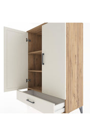 Hyperion Dolap 3 Raflı Tek Çekmeceli 2 Kapaklı 88x44x134 - S51M073V7B