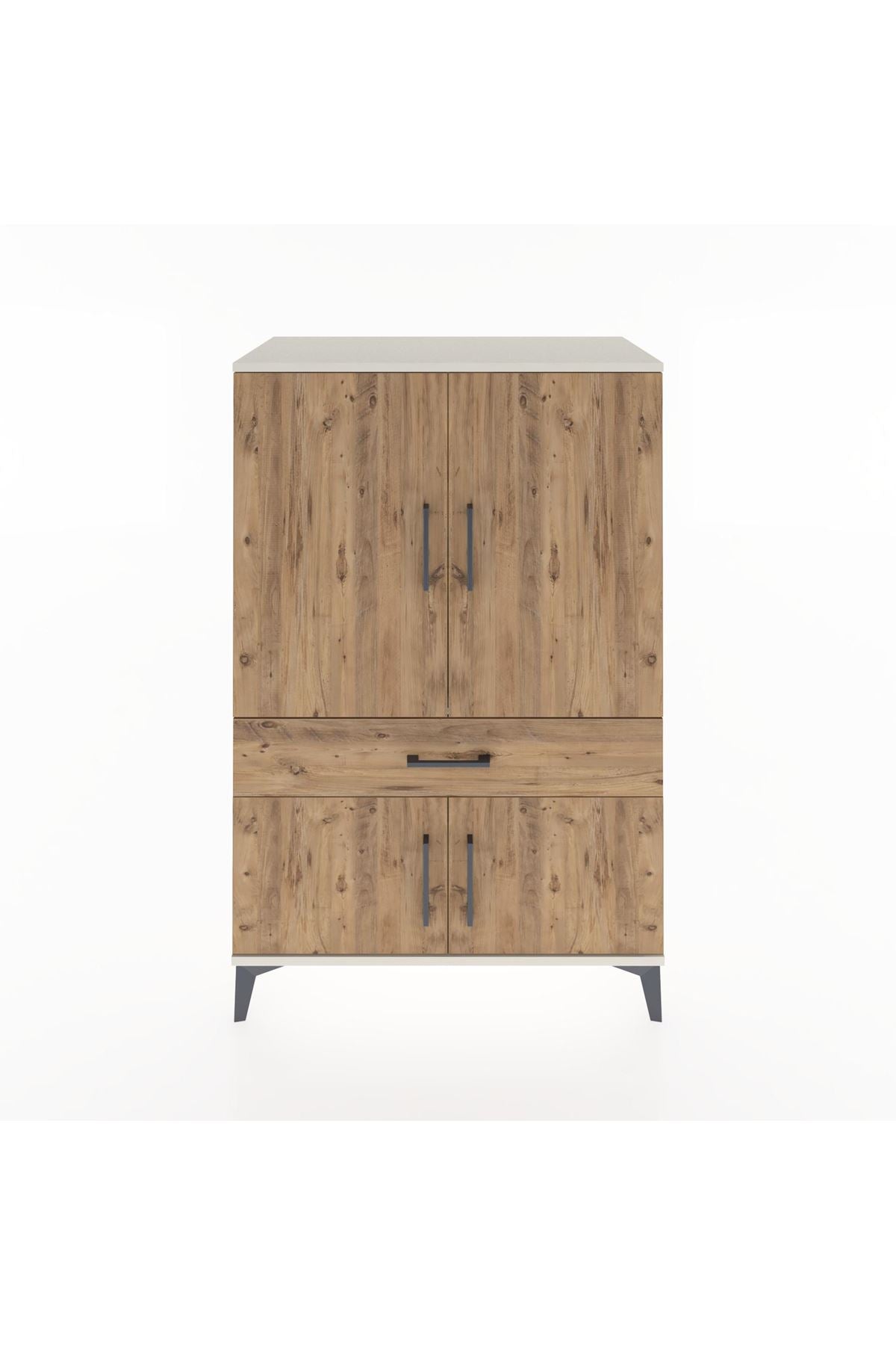 Hyperion Dolap 2 Raflı Tek Çekmeceli 4 Kapaklı 88x44x134 - S51M074V3B