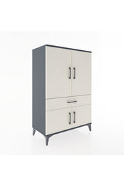 Hyperion Dolap 2 Raflı Tek Çekmeceli 4 Kapaklı 88x44x134 - S51M074V4B