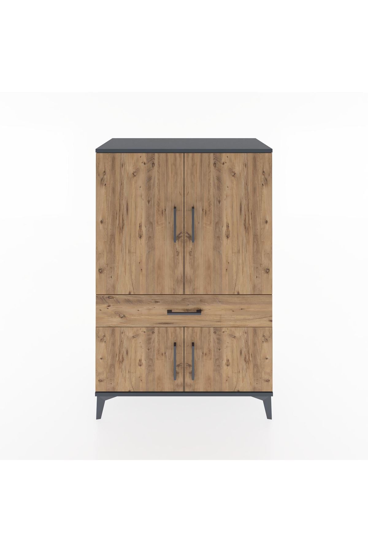 Hyperion Dolap 2 Raflı Tek Çekmeceli 4 Kapaklı 88x44x134 - S51M074V6B