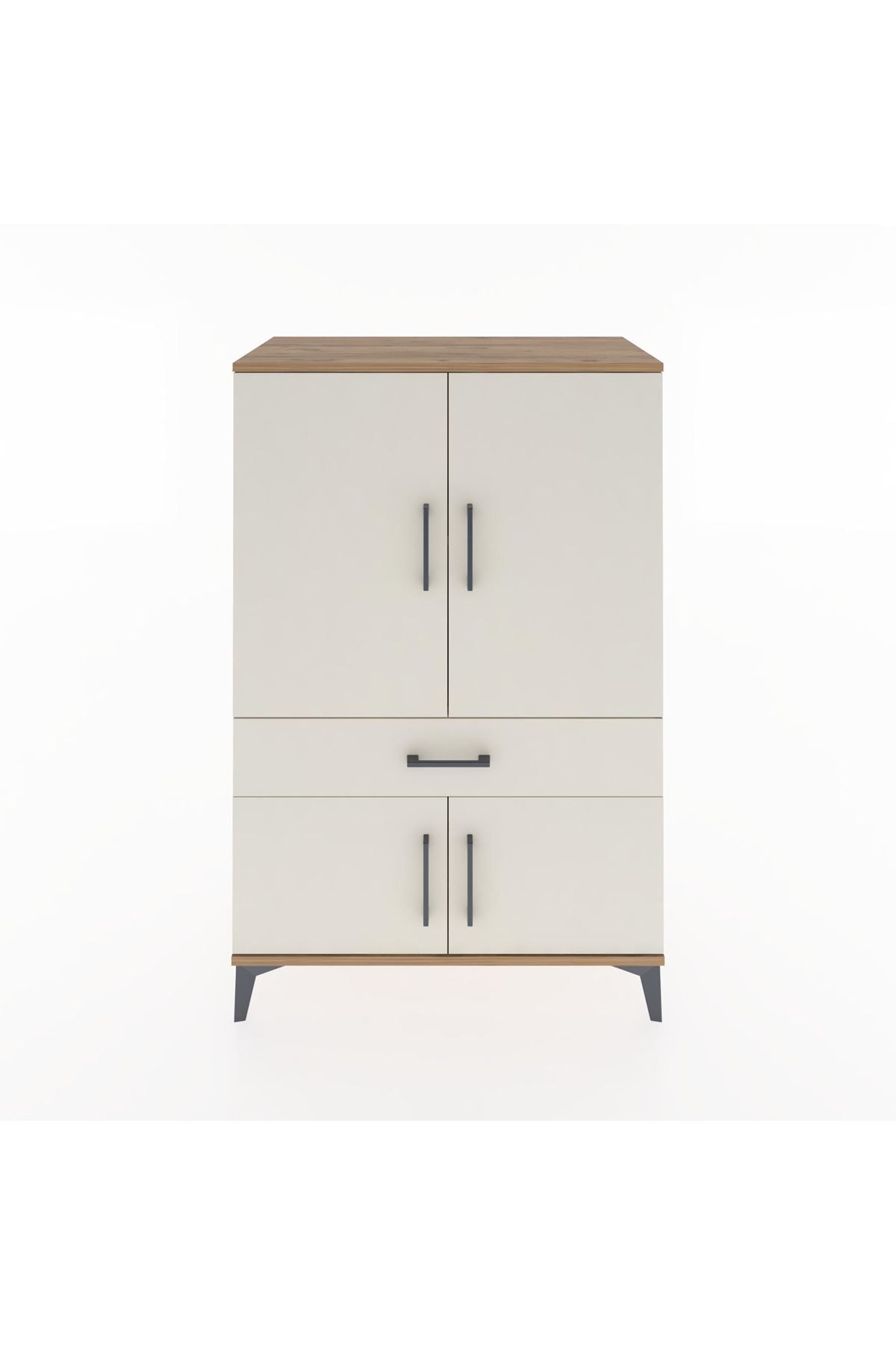 Hyperion Dolap 2 Raflı Tek Çekmeceli 4 Kapaklı 88x44x134 - S51M074V7B