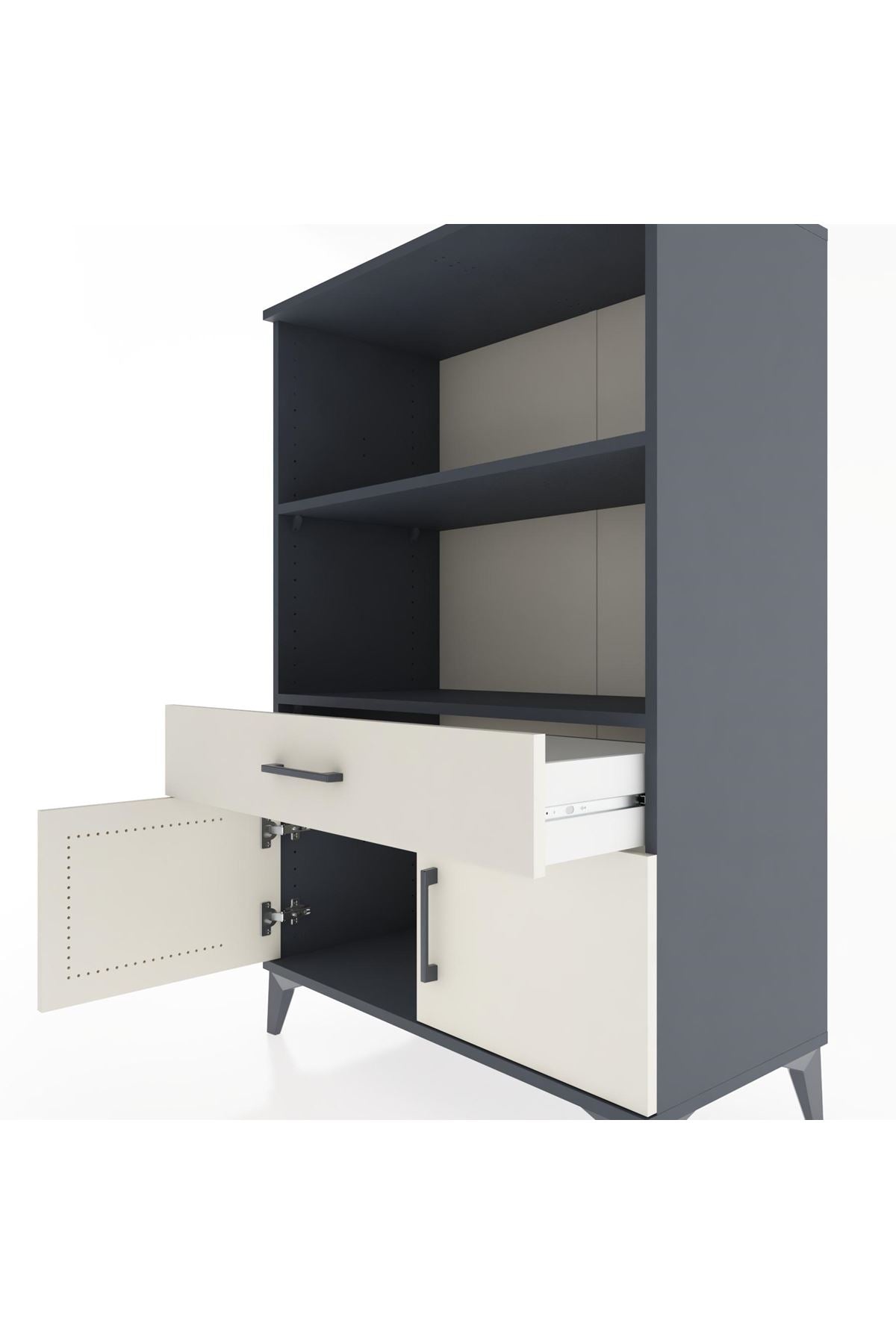 Hyperion Dolap 2 Raflı Tek Çekmeceli 2 Kapaklı 88x44x134 - S51M075V4B
