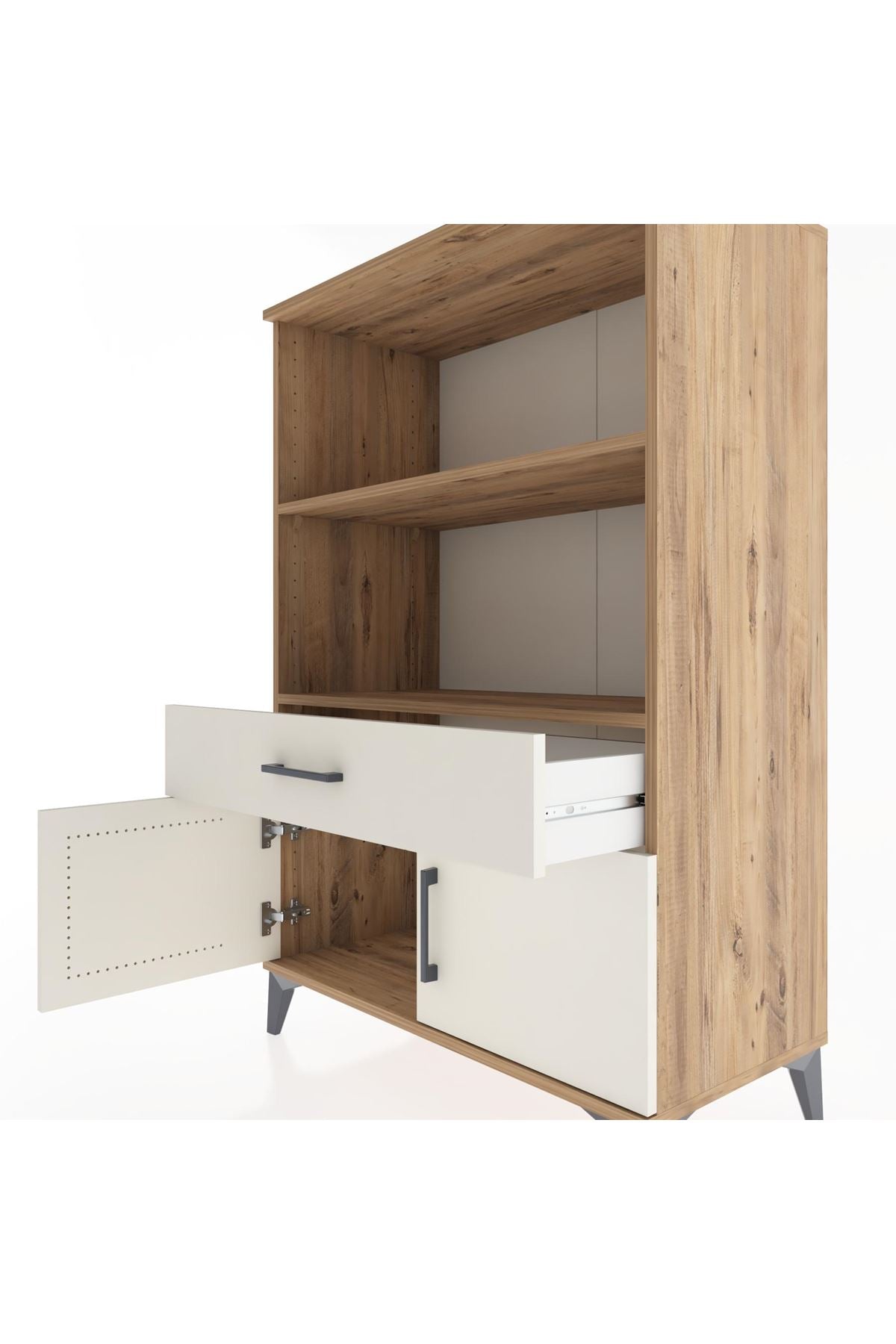 Hyperion Dolap 2 Raflı Tek Çekmeceli 2 Kapaklı 88x44x134 - S51M075V7B