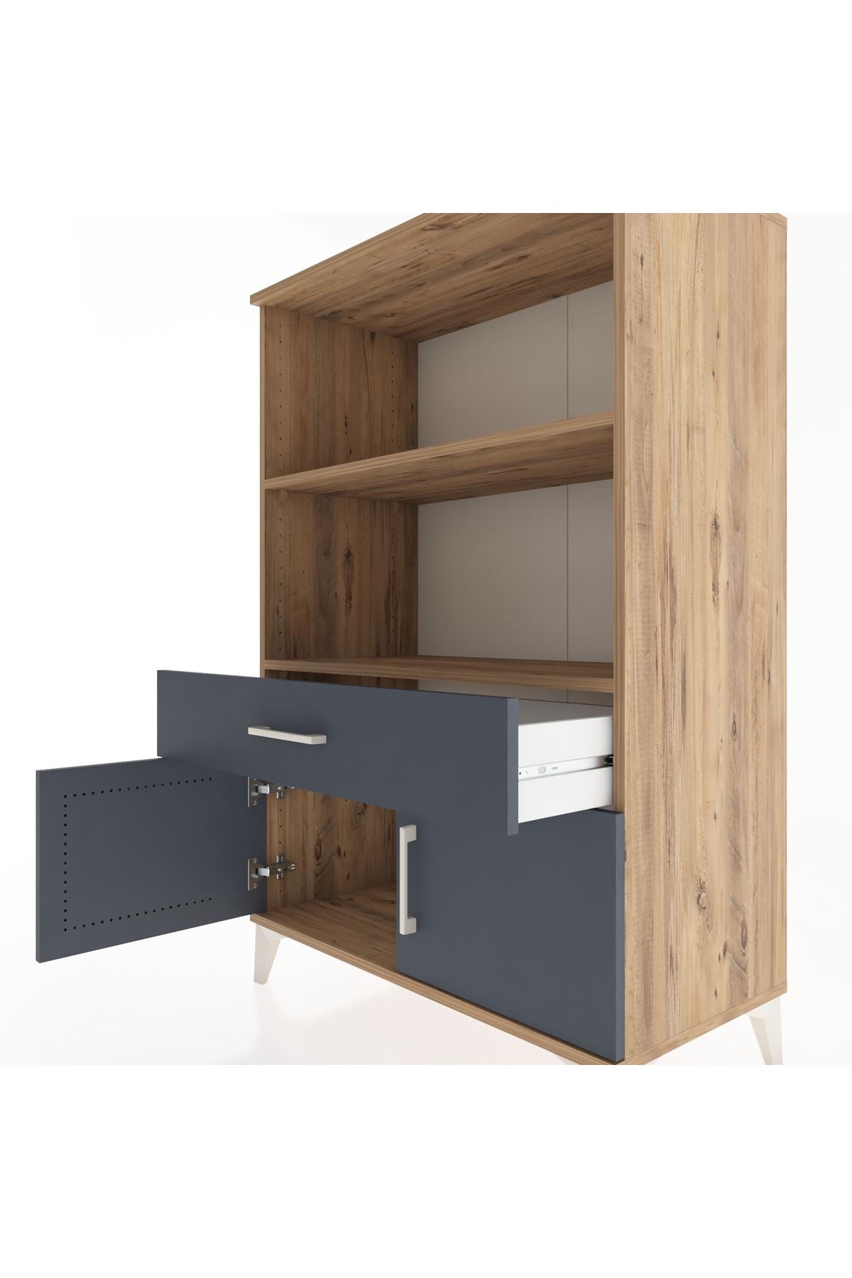 Hyperion Dolap 2 Raflı Tek Çekmeceli 2 Kapaklı 88x44x134 - S51M075V8B