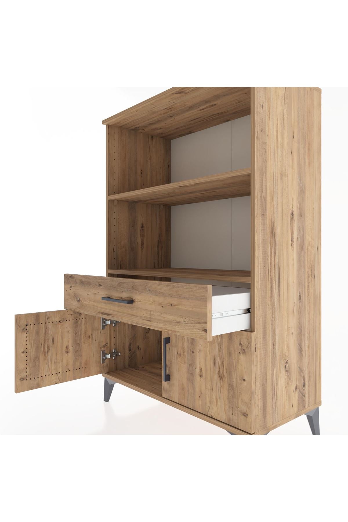 Hyperion Dolap 2 Raflı Tek Çekmeceli 2 Kapaklı 88x44x134 - S51M075V9B