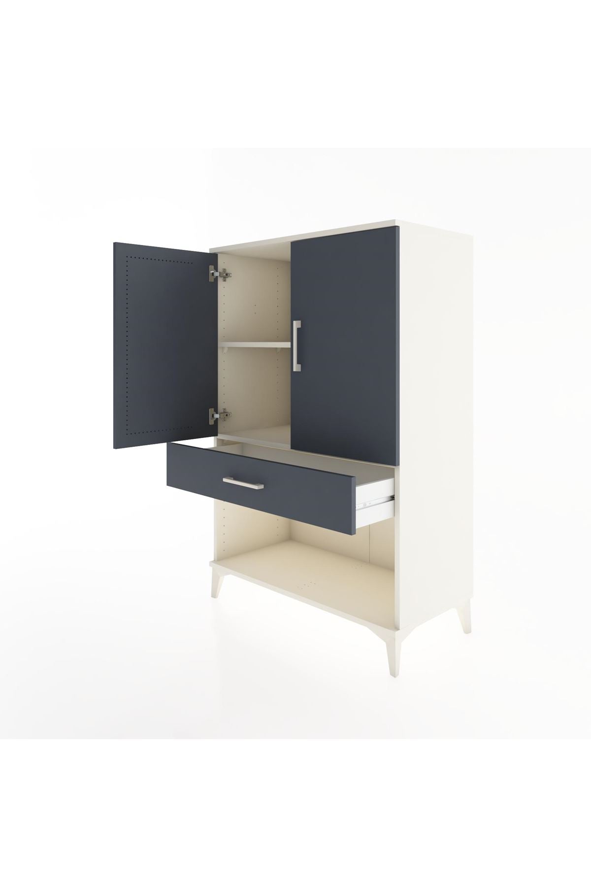 Hyperion Dolap 2 Raflı Tek Çekmeceli 2 Kapaklı 88x44x134 - S51M076V2B